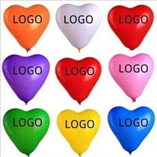 10-inch heart-shaped latex balloon