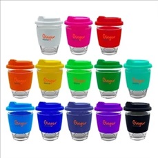 12oz Party Silicone Glass Coffee Cup