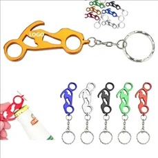 2 5/8 " Motorcycle Shaped Bottle Opener Key Holder