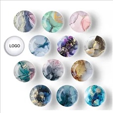 2" Custom Crystal Glass Round Refrigerator Magnets