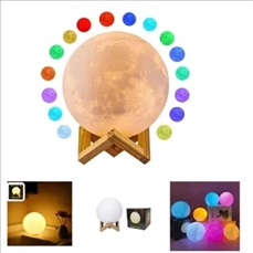 3D Color Changing Touch Control Night Moon Light Lamp