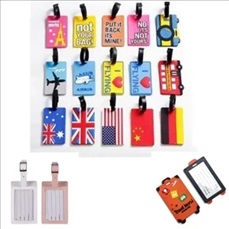 3D PVC silicone luggage tag