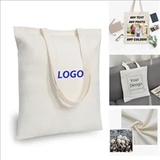 8oz Reusable Canvas Cotton Grocery Shopping Tote Bag 16"x15"
