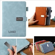 A5 Business Office Leather Magnetic Buckle Notepad