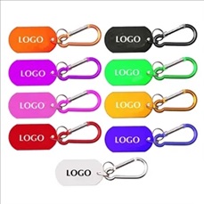 Aluminum Metallic Key Holder & Dog Tag w/Carabiner
