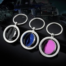 Auto Keychain Rotating Round Shape Key Ring