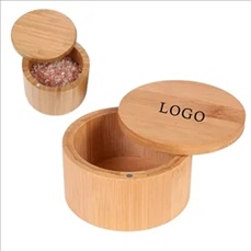 Bamboo Salt Cellar with Magnetic Swivel Lid