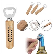 Bartender Wooden Handle Stainless Steel Beer Bottle Openers