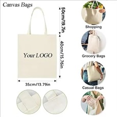 Blank Reusable Grocery Canvas Tote Bags