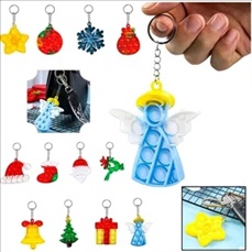 Christmas Series Bubble Push Pop Keychain