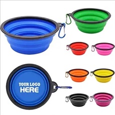 Collapsible Pet Dog Bowl With Carabiner