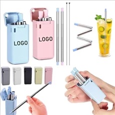 Collapsible Straw With Carrying Case