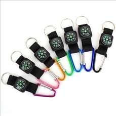 Combo Carabiner Compass Keychain