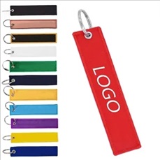 Custom Flight Airplane Embroidery Keychain