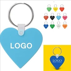 Custom Heart Shaped Silicone Key Tag