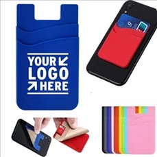 Double Layer Silicone Card Holder Phone Wallet
