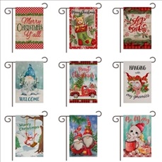 Double-sided printed linen flag