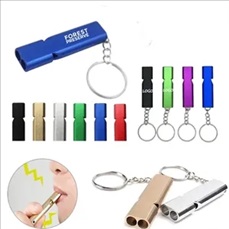 Emergency Survival Double Tube Whistle Keychain