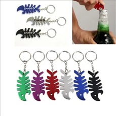 Fish Bone Shaped Metal Bottle Opener with Key Holder