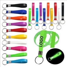 Glow in the Dark Wristband Keychain
