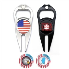 Golf  Divot Repair Multitool Ball Marker Bottle Opener