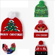 LED Christmas Glowing Decoration Knitted Hat