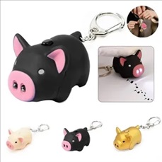 Light Up Pig Keychain