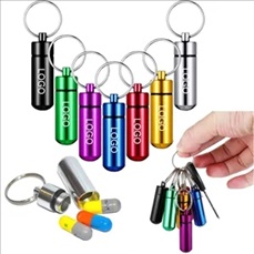 Mini Aluminum Storage Sealed Box Keychain