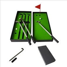 Mini Desktop Golf Course Ballpoint Pens Set