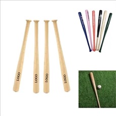 Mini baseball bat raw wood