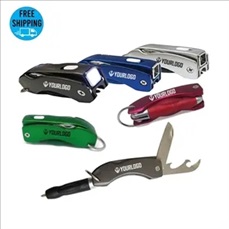 Multi Functional LED Foldable Ball Pen with keychain