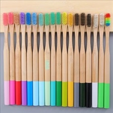 Multi-color Biodegradable Bamboo Toothbrushes