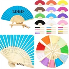 Multicolor Bamboo Folding Fans