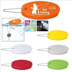 Oval PU Float Keychain