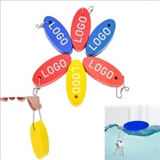 Oval Shaped Foam Floating Keychain For Boat Keys