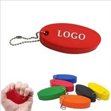 Oval Shaped PU Foam Floating Keychain