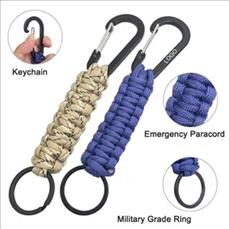 Paracord Survival Rope Keychain Carabiner