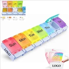 Pill Organizer,Travel 7 Day Box Case with Large Compartment