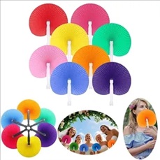 Plastic Colorful Folding Hand Fan
