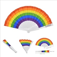 Pride Rainbow Folding Fan