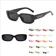 Rectangle Narrow Square Frame Sunglasses