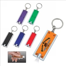 Rectangular LED Flashlight Key Chain