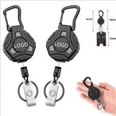Retractable Carabiner Keychain with Anti-Loss Function