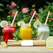 Reusable Bamboo Drinking Straws