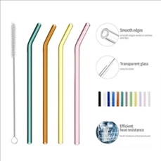 Reusable Drinking Glass Straws