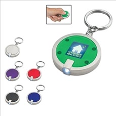 Round LED Flashlight Key Chain