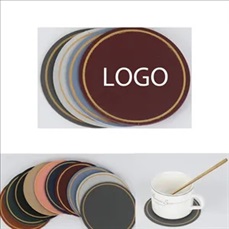 Round Leather Insulated Drinking Coasters