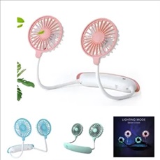 Silent portable lights with long battery life neck fan