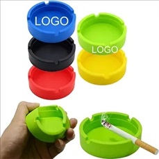 Silicone Anti-drop And Heat-resistant Round Ashtray