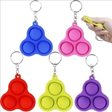 Silicone Push Pop Bubble Toy Key Chain